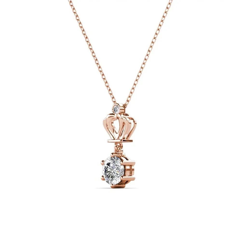 Certified 1ct. t.w. Diamond Crown Necklace - Picture 3 of 16